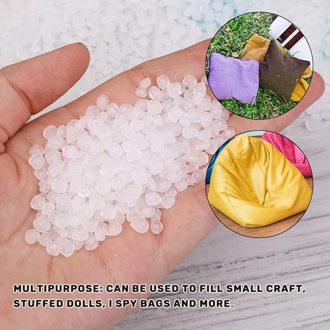 200g/7.05oz Premium Stuffing Beads, Stuffing for Stuffed Animals, Sandbags, Filled Beads Weighted Stuffing Bead for Halloween Christmas Craft DIY Decor