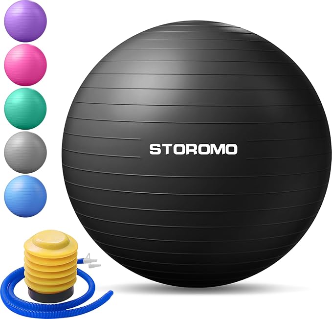 Anti-Burst Pregnancy Exercise Ball – High Weight Capacity Stability Ball for Yoga, Pilates & Labor Support, Eco-Friendly PVC Fitness Ball for Moms, Includes Pump (45cm-95cm)