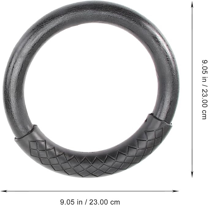 BESPORTBLE 1 Pair ABS Gymnastic Ring Fitness Rings (Black)