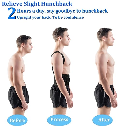 PAZAPO Posture Corrector for Men and Women - Back Brace Full Back Support Straightener for Hunchback - Upper and Lower Lumbar to Relieve,Large(33-37 Inches)