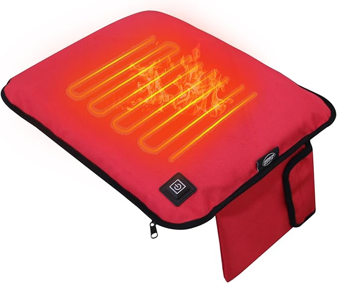 Portable Heated Seat Cushion,Heated Stadium Seats for Bleachers (No Power Bank) Waterproof Heated Seat Pad Great for Outdoor Sports,Camping,Fishing(Red)