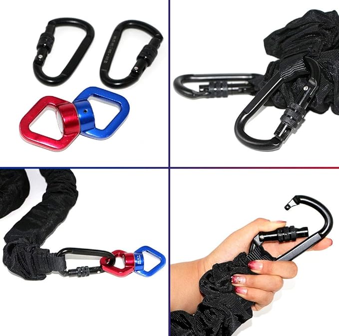 DASKING Pro Yoga Resistance Band - Heavy Duty Bungee Cord for Home Gym, Pilates & Agility Training (4 Weight Classes)