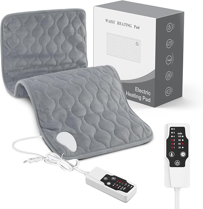 Heating Pad for Back Neck Shoulder Pain, Electric Heating Pad Auto Shut Off, Fast Heat, Large Heating Pad Gifts for Women Men, Machine Washable, Overheat Protection-19.7" x 35.4"