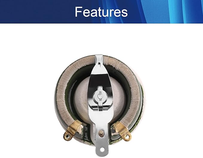 Jutagoss 150W 500 Ohm Rheostat, Wirewound Ceramic Potentiometer, Round Variable Sliding Resistor with Black Knob, Adjustable Resistor 1Pc