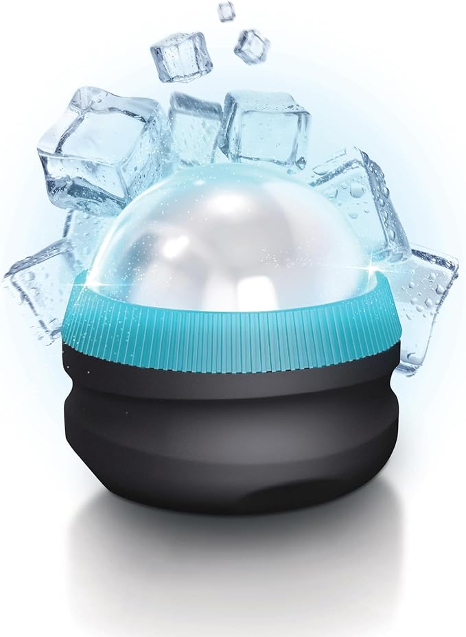 Homedics IcyGlide Massage Roller Ball, Cryo Ball Cold Therapy for Rapid Pain Relief, 360-Degree EasyGlide Technology, Great for Post-Workout Muscle Recovery, Full Body Treatment, Compact & Portable