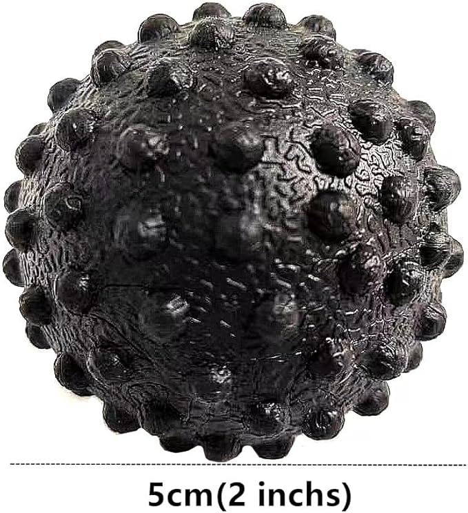 NGT new guide steps Fascia Massage Ball, Suitable for Relaxing Muscles, Restoring Fascia, and Improving Body Condition for All Parts of The Body. (Black)
