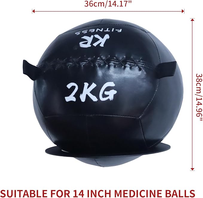 Medicine Ball Rack Exercise Ball Holder Wall Mount, Medicine Ball Storage, 8.8 Inch Inside Diameter Exercise Ball Storage for Gym Exercise Sports Garage Home Commercial Accessory (3pcs)