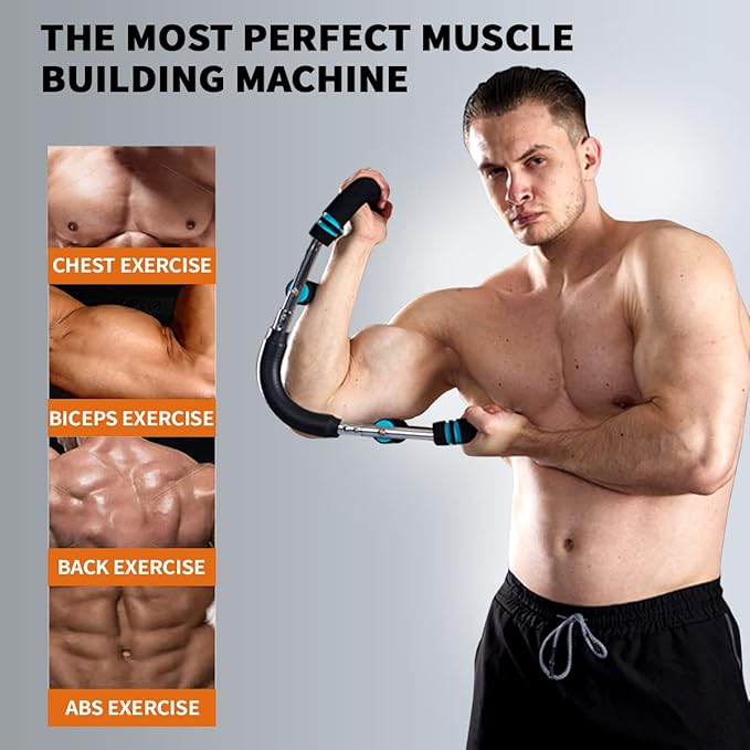 HOTWAVE Twister Arm Trainer, Adjustable Chest & Arm Exerciser for Men Women, Portable Home Fitness Equipment Kit for Upper Body Muscle Strength Training, Ideal for Self-Use or Gifting