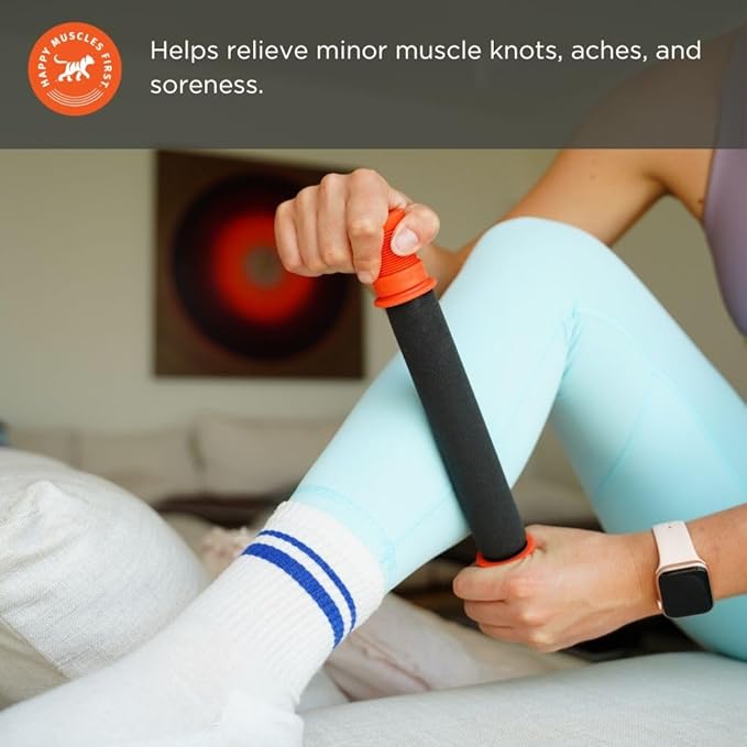 Tiger Tail Massage Sticks Portable Roller Bundle: Original 18in & Roadster 11in, Deep Tissue Foam Roller Body Massage and Myofascial Release Tool for Legs, Neck, Calves, Thighs, Shins & Back