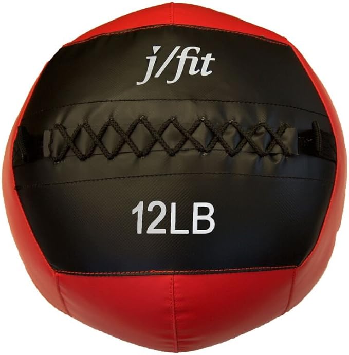 JFit Wall Ball – Premium Soft Weighted Exercise Ball for Strength, Conditioning, Gym & Home Workouts, 4-30 LB