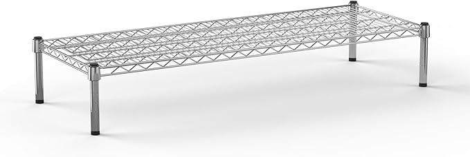 18''W x 48''L x 8''H Chrome Plated Wire Dunnage Rack | Off The Floor Storage