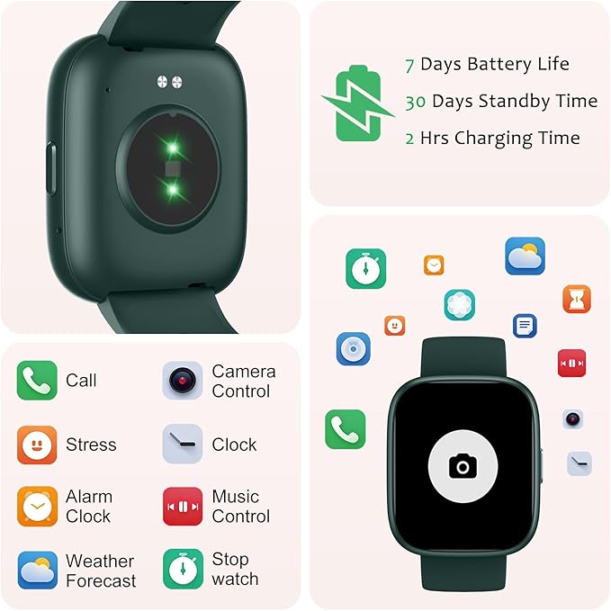 Smart Watch (Answer/Make Call) for iPhone&Android, 1.83" Smartwatches with Sleep Monitor Heart Rate Activity Tracking, IP68 Waterproof, Fitness Tracker 100+Sport, Reloj Inteligente 30 Day+Battery Life