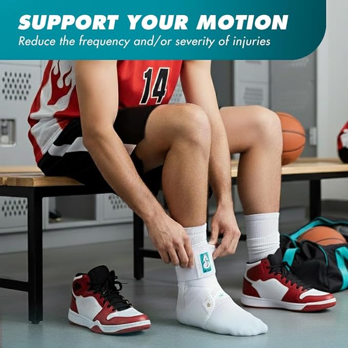 Med Spec ASO Ankle Stabilizer - Lace Up Ankle Brace for Sprained Ankle and Peroneal Tendonitis, Orthopedic Ankle Support for Men, Women, Adults, Teens and Kids, Sports Injury Recovery
