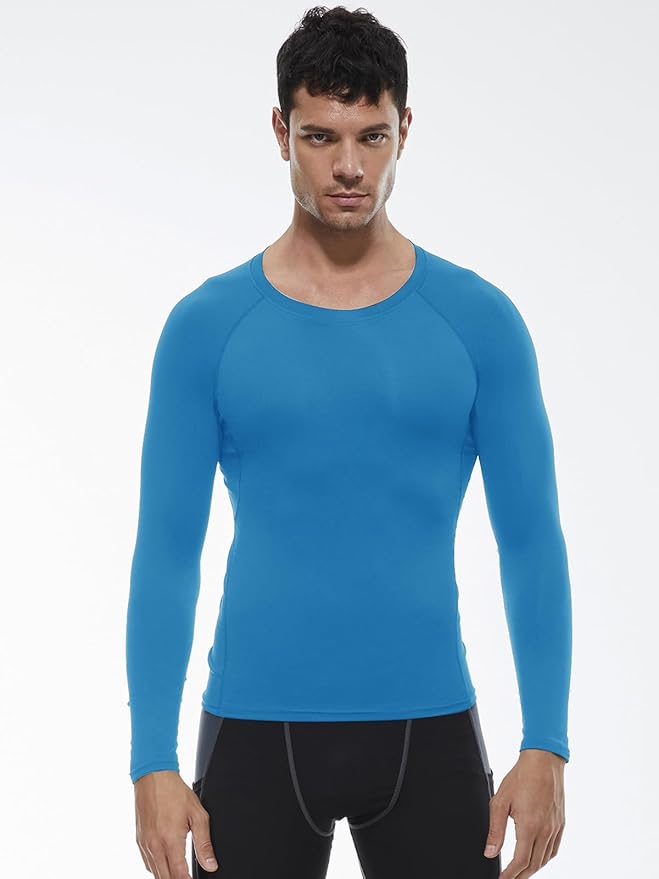 SPVISE 1 or 3 Pack Men's Compression Shirts Long Sleeve Workout Gym T-Shirt Running Top Cool Dry Sports Baselayer Undershirts