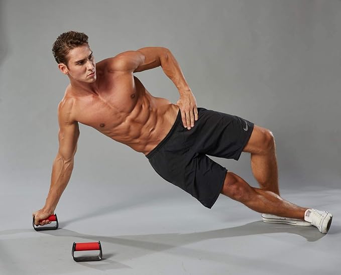 Feishibang Pushup Claw for Dielen Tragbare Push Up Bars for Menschen Fitness Home Workout Geräte, Farbe Rot