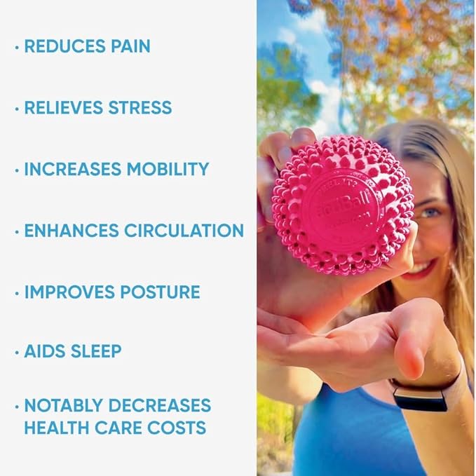 Dr. Cohen's acuProducts Heatable Deep Tissue Massager for Muscle Injury Recovery (acuBall Large - Pink)