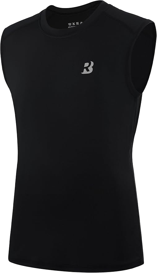Roadbox Boys Youth Sleeveless Compression Shirt, Quick Dry Kids Football Undershirt, Athletic Soft Tank Tops Sport Basketball