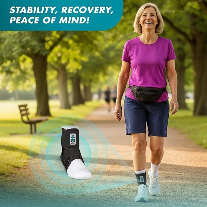 Med Spec ASO Speed Lacer – Ankle Brace for Sprained Ankle and Peroneal Tendonitis, Orthopedic Ankle Support for Men, Women, Adults, Teens and Kids, Sports Injury Recovery