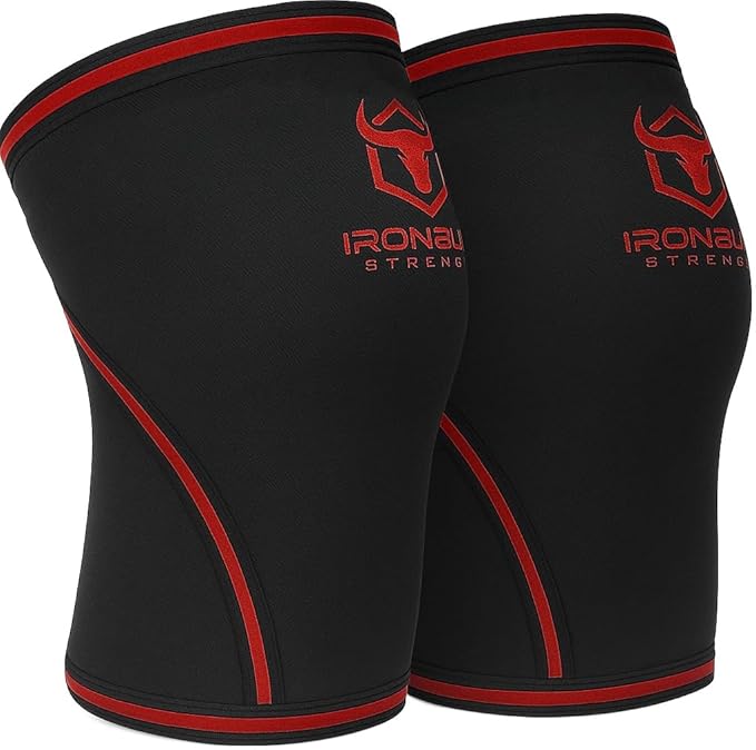 Iron Bull Strength Knee Sleeves 7mm (1 Pair) - Compression Brace & Knee Sleeve For Weightlifting, Powerlifting & Cross Training - Knee Support for Squats - Men & Women