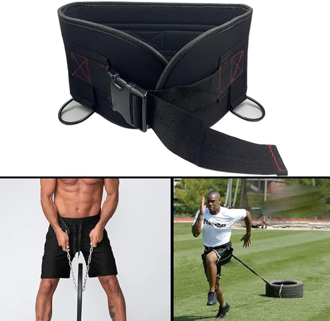 LOOEEL Weightlifting Belt,Adjustable Waist Dip Belt with Chain Strap,Pull Up.Deep Squat Weight-Bearing Straps are Used to Enhance Strength Training and are Suitable for Home and Gym Training.