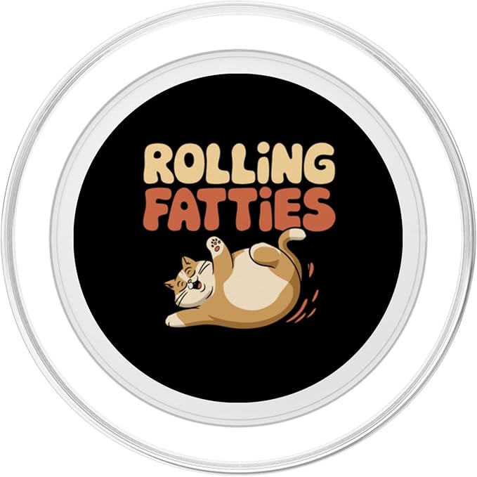 Cat Rolling Fatties Cat PopSockets PopGrip for MagSafe