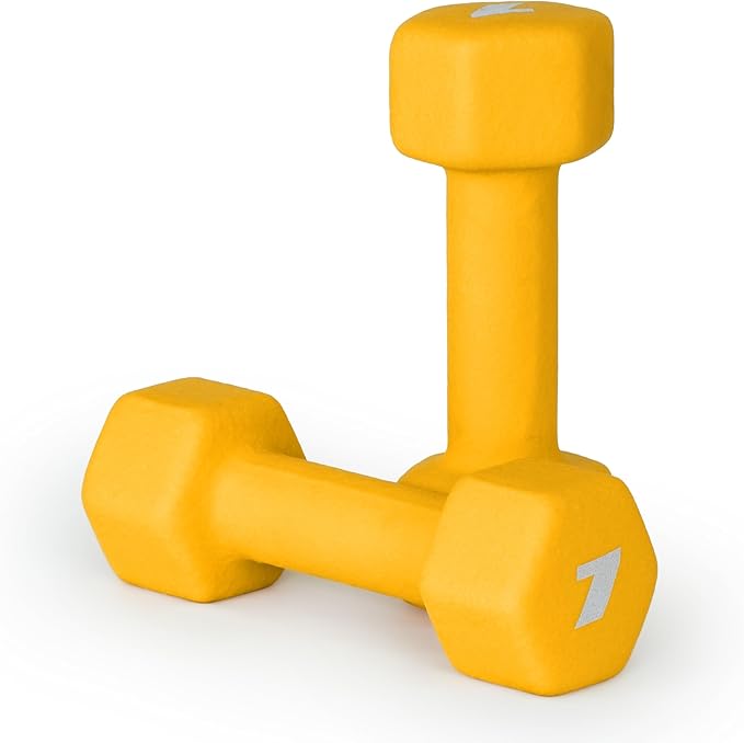 CAP Barbell Neoprene Dumbbell Weights, 7 lb Pair, Tuscan Gold