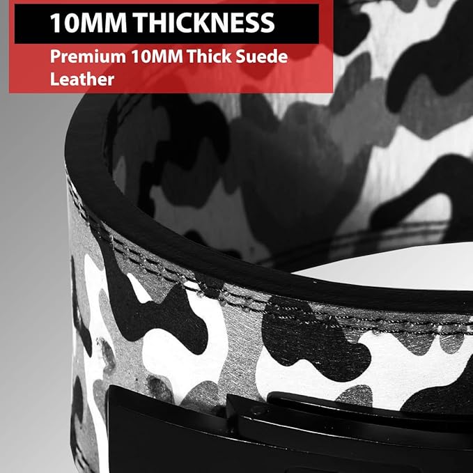 IBRO Powerlifting Lever Gym Belt – Power 8MM, 10MM or 13MM Extreme Heavy Duty Genuine Leather Belts - Squats Deadlifts Bodybuilding Weight Lifting IPF Power Lifting Strongman for Men