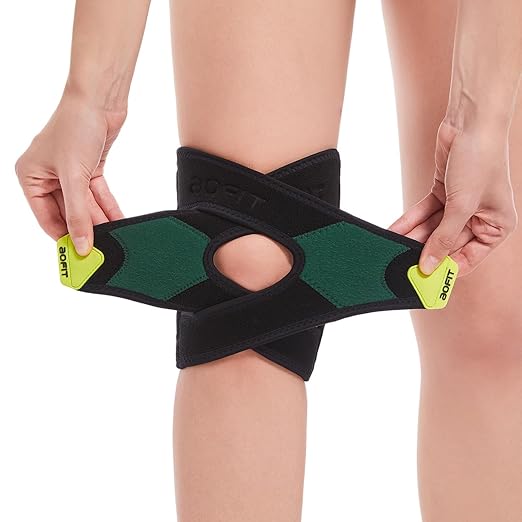 aoFIT Knee Brace for Men Women Knee Pain Meniscus Tear Arthritis Patella Dislocation Best Osteoarthritis Adjustable Compression with Memory Stabilizers for ACL MCL Breathable for Injury Recovery 5XL