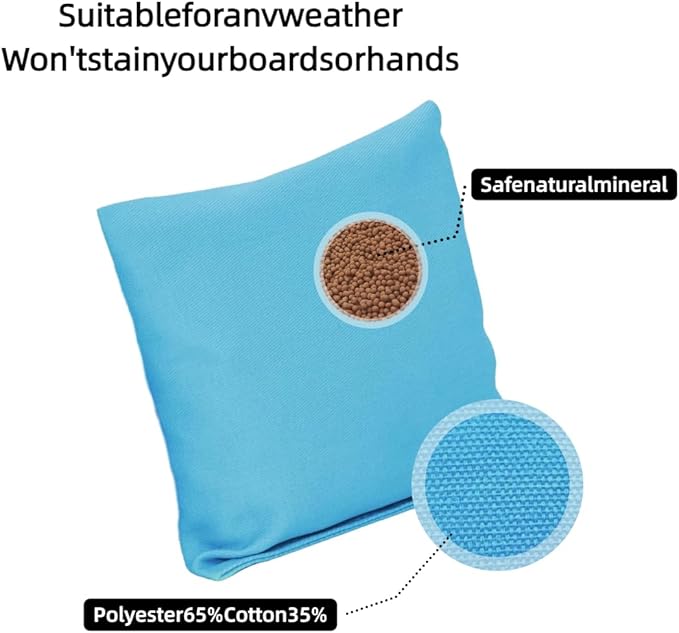 Sandbag Toss Set, Piece Standard Beanbag Set for Tossing Official Professional-Size and Weight Sandbags, Two-Tone All-Weather Sandbag Beanbag Set with Rainproof Carry Bag