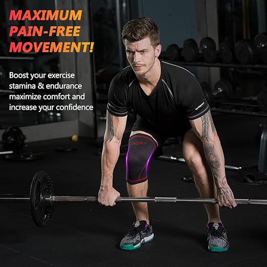 knee sleeve for Knee Pain,Knee Compression Sleeve for Men and Women, Running, Working out, Weight Lifting, Sports.(Medium)