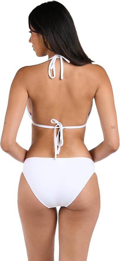 Island Goddess Rouched Halter Bikini Swimsuit Top