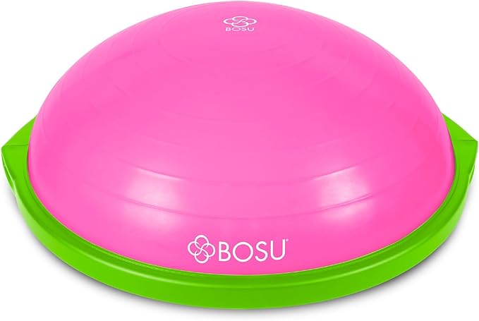 Bosu 72-10850 Home Gym Equipment The Original Balance Trainer 65 cm Diameter, Pink and Lime Green