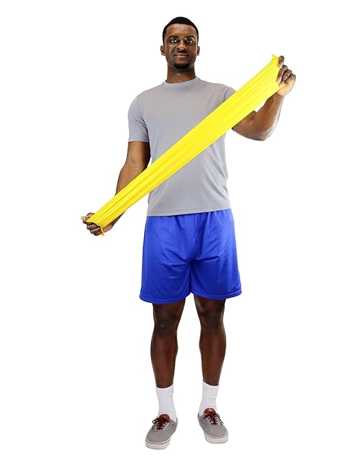Cando Low Powder Exercise Band, 50 yard roll, Yellow: X-Light