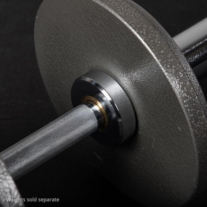 Titan Fitness Pair 20in Loadable Olympic Dumbbell Bars, 400 LB Capacity Each, Knurled Handles for Home Gym Strength Training