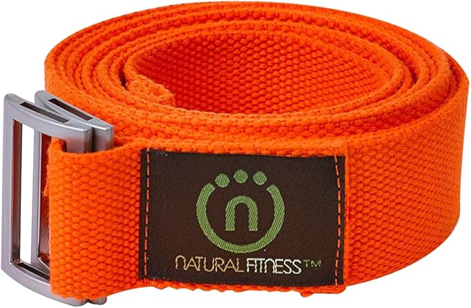 Natural Fitness Hemp Yoga Strap – 8 Foot Long – Flame