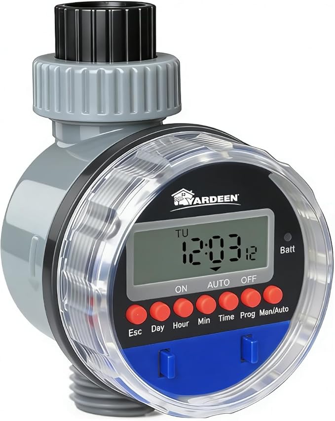Electronic Water Timer Garden Irrigation Controller Digital Intelligence Watering System LCD Waterproof, No Water Pressure Required