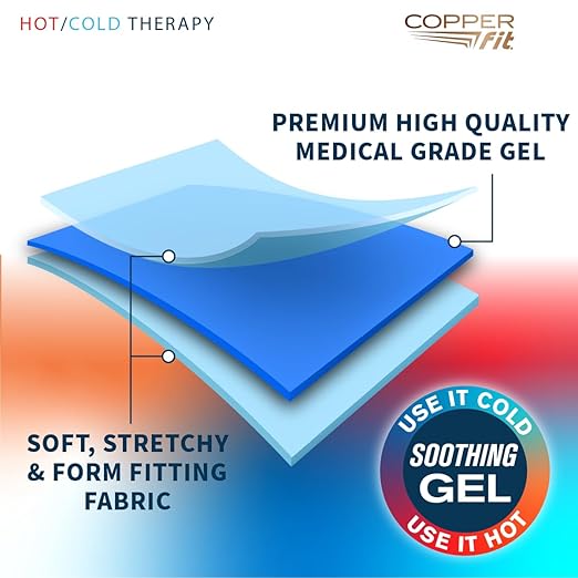 Copper Fit 360 Freeze Compression Sleeve – Cold/Hot Therapy - Flexible 360 Coverage for Knee, Elbow, Ankle, Wrist, Hamstring and Calf (XX-Large)