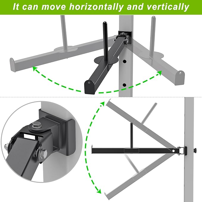 SELEWARE Power Cage Landmine Attachment, T Bar Row Landmine Attachment and Belt Squat Lever Arm for 2" x 2" or 3" x 3" Power Rack, V Bar Row Landmine Handle,  Fits 1"/2" Barbells & Weight Plates