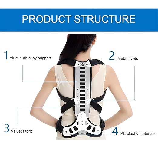 Adjustable Spine Posture Corrector for Back Support,2026 New Full Scoliosis Back Brace Posture Corrector for Kyphosis and Vertebral Compression Fracture Men and Women (Black, Small)