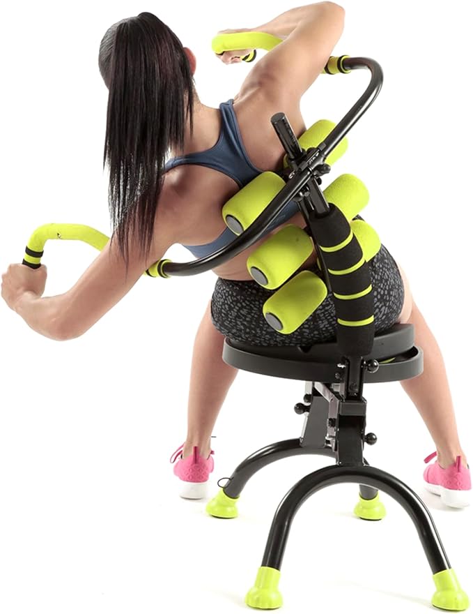 AB Doer 360 Workout Equipment for Total Core and Abs Exercise, Fat-Burning, Toning, and Fitness at Home, 6 Pack Massage Roller Kit
