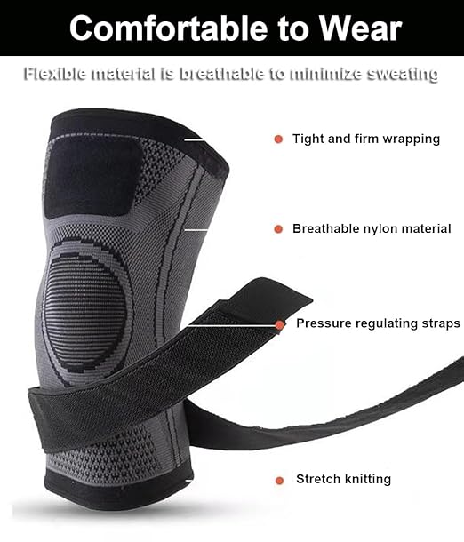 2 Pack Knee Wraps for Pain Relief, Knee Wrap Knee Compression Sleeve Knee Sleeves for Men Women Compression Knee Brace, Knee Band for Knee Pain Relief, Knee Brace for Arthritis Pain and Support (Green, XX-Large)