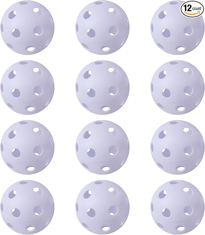 GSE Games & Sports Expert Practice Baseballs, Plastic Baseballs Training, Hollow Airflow Softballs for Pitching, Batting, Catching for All Skill Levels (Several Styles Available)