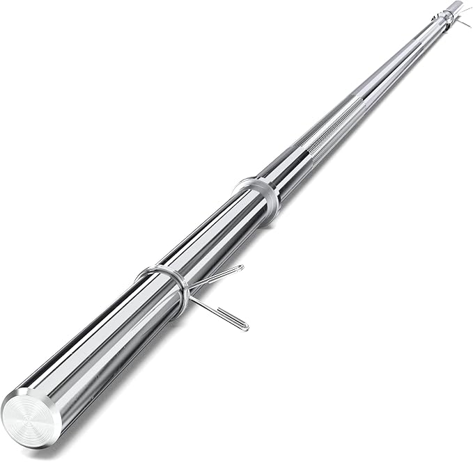 Synergee 1" Olympic Barbell Standard Weightlifting Barbell. Available in 4.7-foot, 6-foot, or 7-foot Bar. Standard Barbell Ranging from 6.5 KG to 8.5 KG. Compatible with 1”-Opening Plates.