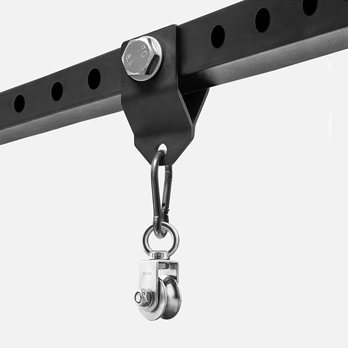 Power Rack Shackle Band Attachment Custom Pulley System Accessories,Squat Rack Crossmember Shankle Bolts DIY Cage Add on LAT Pull Down Bar Tool for Grm