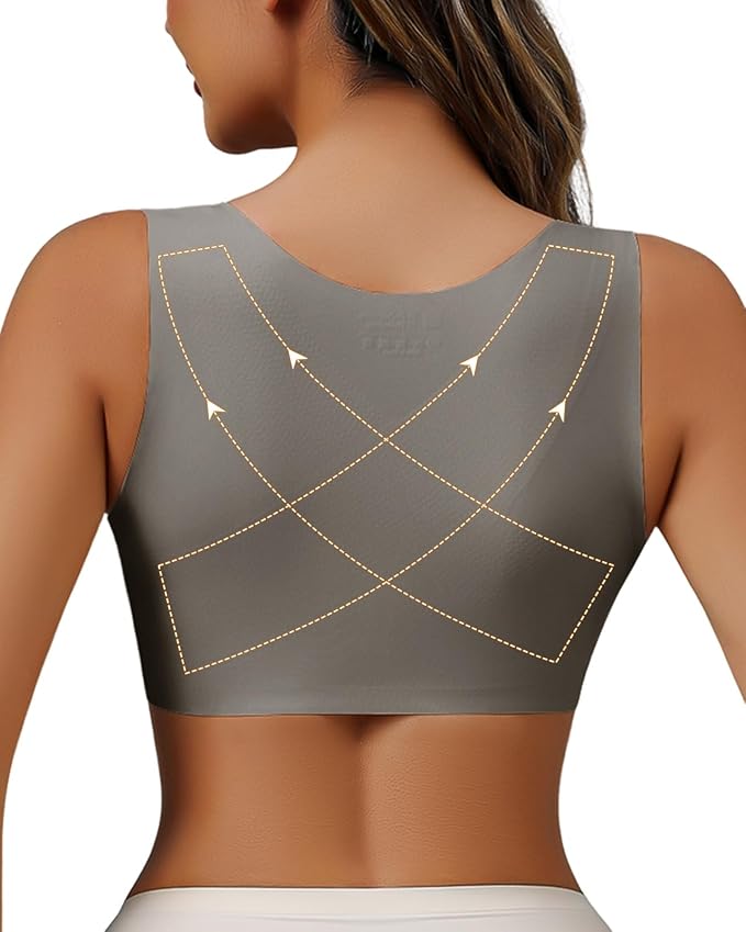 Front Closure Back Posture Corrector for Women Posture Correcting Adjustable Back Support for Women Bras Chest Shaper