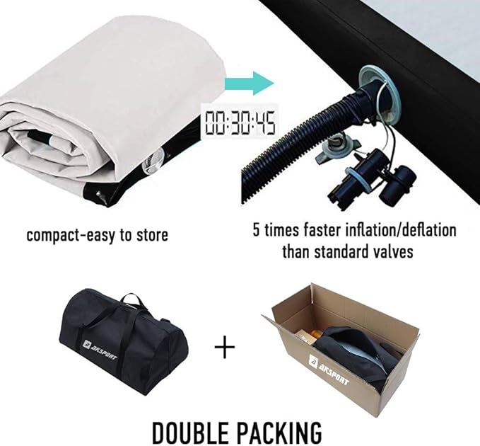 AKSPORT Gymnastics Air Mat Tumble Track Tumbling Mat Inflatable Floor Mats with Air Pump for Home Use/Tumble/Gym/Training/Cheerleading/Parkour/Beach/Park/Water