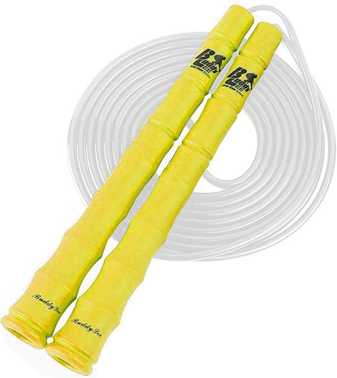 Buddy Lee New Versa Trainer Jump Rope – Yellow – Adjustable Speed Rope for Fitness, Cardio & Training –Lightweight, Durable & Ergonomic Handles