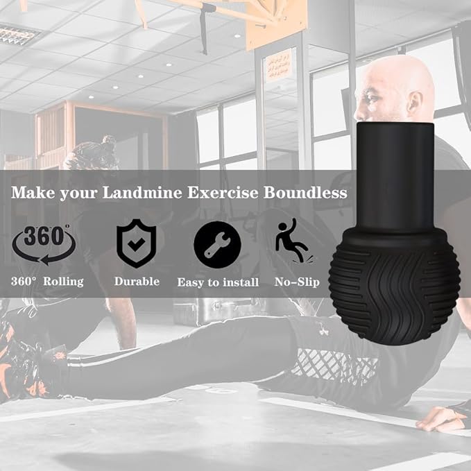 Landmine Attachment for Barbell, Turn Any Surface into a Barbell Landmine Exercise-Press, Row, Spin, Rotation, t bar Row and More, Fits 2'' Olympic Bars