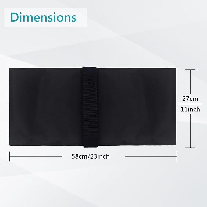 ABCCANOPY Photography Sandbag for Video Stand, Heavy Duty Weight Bags for Light Tripod, Camping Chair, 12 Packs (Black) No Sand