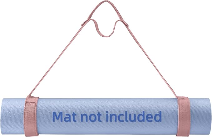 Trilancer Adjustable Yoga Mat Strap With Hook and Loop Closure, Yoga Mat Holder Carrier,and Organizing-Mat Not Included